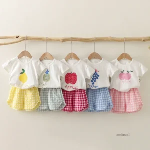 Clothing Sets Plaid Shorts Outfits for 2-4