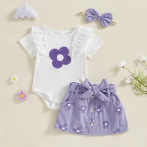 Adorable Baby Girl Floral Print Romper