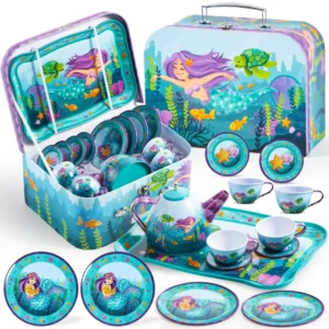 Joyfy Kid Tea Set Mermaid Tea Party Set Princess