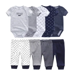 kiddiezoom 9 Pcs Unisex Newborn Clothing Sets