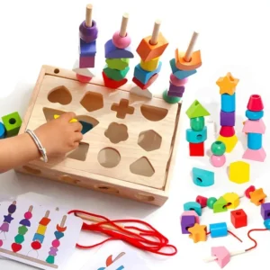 Blocks Matching Sorting Beaded Early Educational