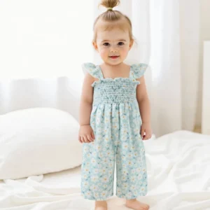 Adorable Baby Girls Floral Rompers Sleeveless