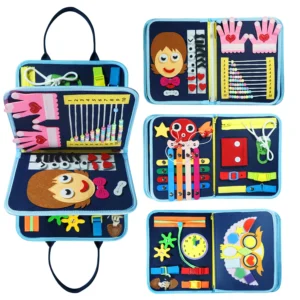 7-in Busy Board- Sensory Learning Toy for Skills