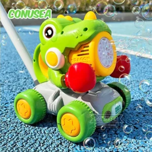 2-In-1 Hand Push Bubble Gun Dinosaur Machine