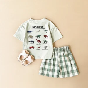 2Pc Baby Boy Set Girl T-shirt Shorts  Outfit 0-3Y