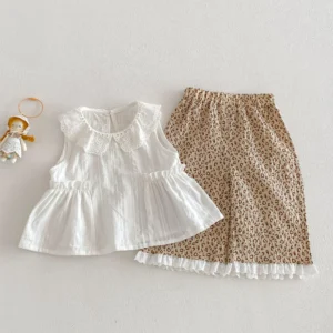 Color Jacquard T-shirt 2026 Leopard Print Pants