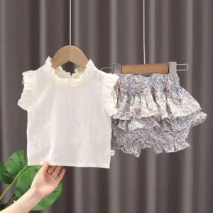 Summer Dress Fashionable Top+Skirt  Set