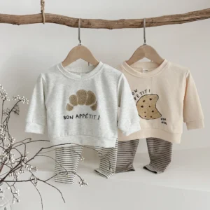 2Pcs Long Sleeve Top Pant Newborn Baby 0-3 Years