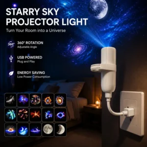 360' Rotating Star Projector Night Light