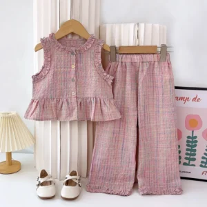 Girls Two piece Sleeveless Top and Casual Pants