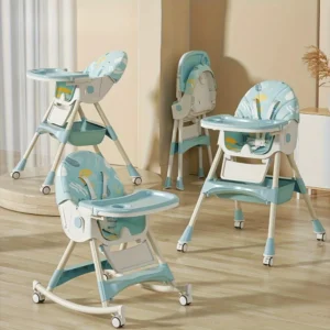 3-in-1 Baby High Chair Foldable Rocking Chair& walker