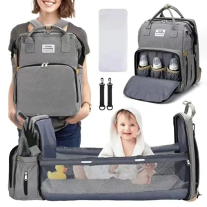 Foldable Bed Diaper Bag with Changing Station Multifunctional