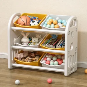Kids Toy Storage Organizer with 6 Bins,