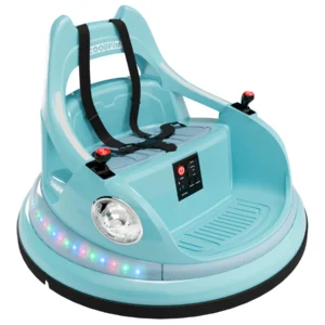 Bumper Car for Kids, 12V Electric Vehice Remote Control, Lights, Music