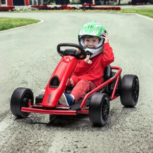24V Electric Go Kart Ages 8+ Drift Racing 9Ah Battery, Music Horn,