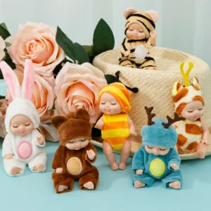 6-12Pcs Mini Baby Dolls Cute Mini Dolls with Clothes
