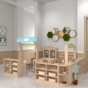 Wooden Storage Cabinet, Kids Classroom Furniture,